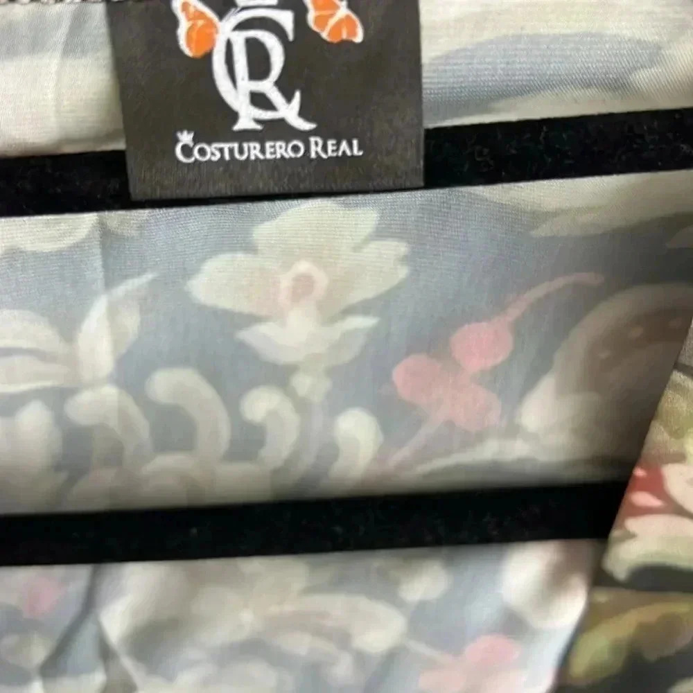 Costurero Real kimono Forest green and beautiful flowers - Picture 3 of 3
